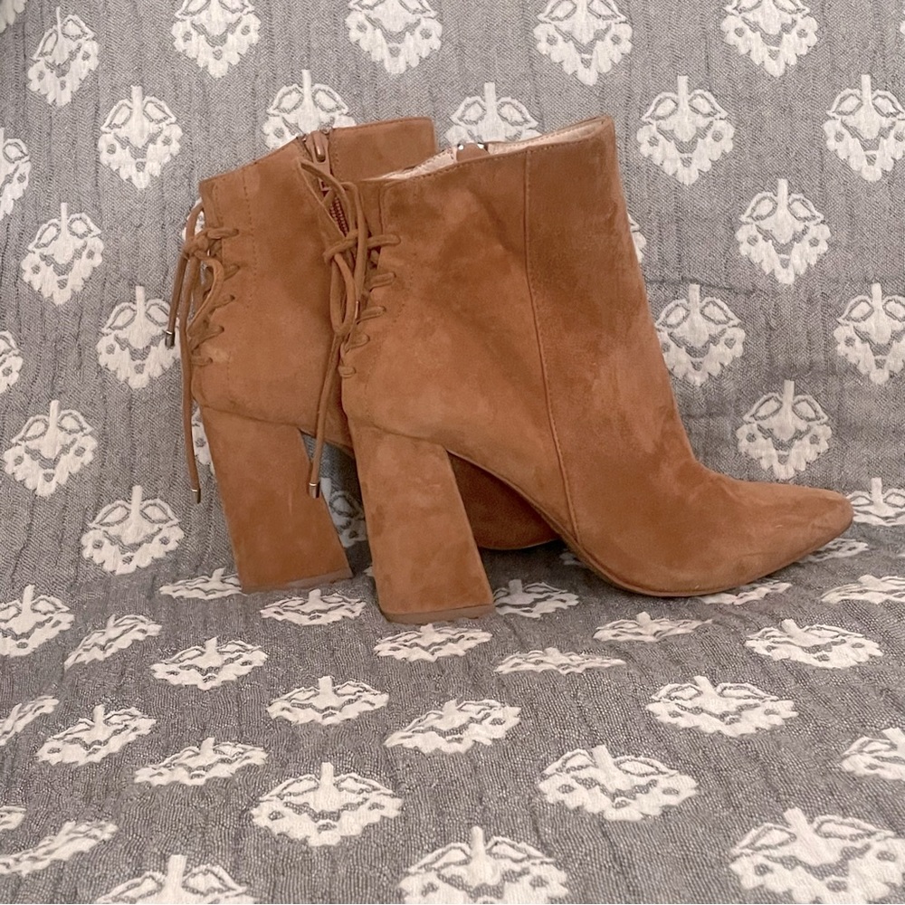 Chinese Laundry Kristin Cavallari 
Suede Back Tie Ankle Boots Size 8.5 - Picture 2 of 12